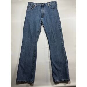 Levi's 517 Men's Bootcut Blue Denim Jeans - Size 34x32 (34x33)